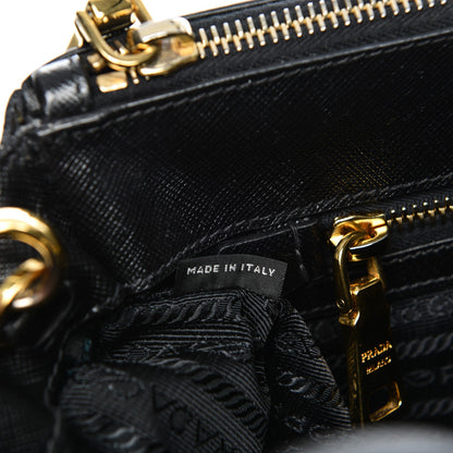 Prada Saffiano Medium Galleria Double Zip Tote Black 7 of 12