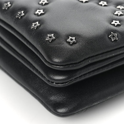 Christian Dior Calfskin Star Motif Macrocannage Mini Caro Bag Black 5 of 6