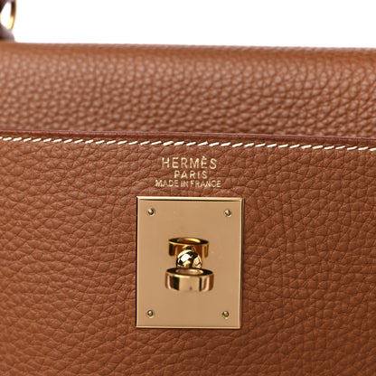 Hermes Togo Kelly Retourne 32 Gold 6 of 18