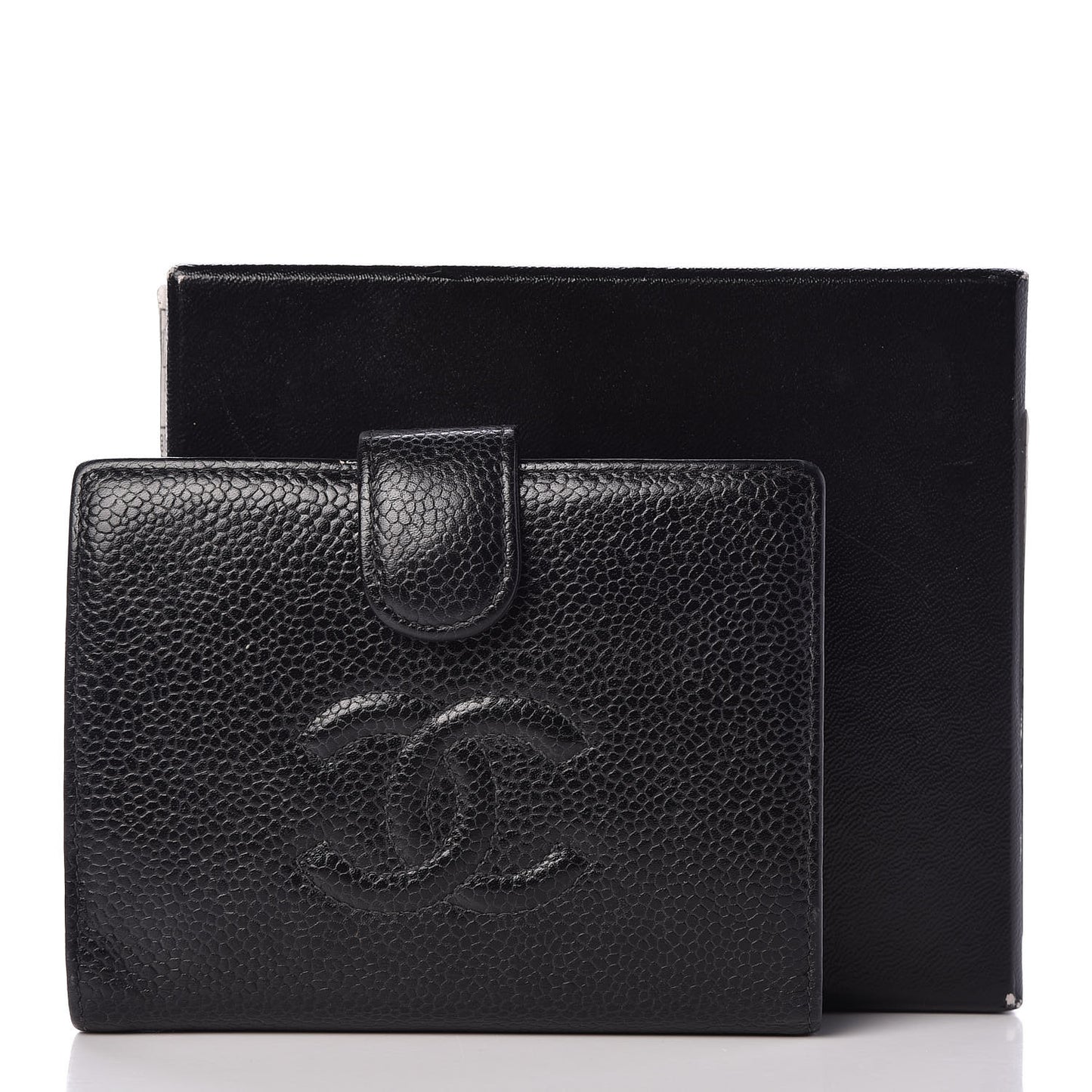 Caviar Timeless CC Compact French Wallet Black