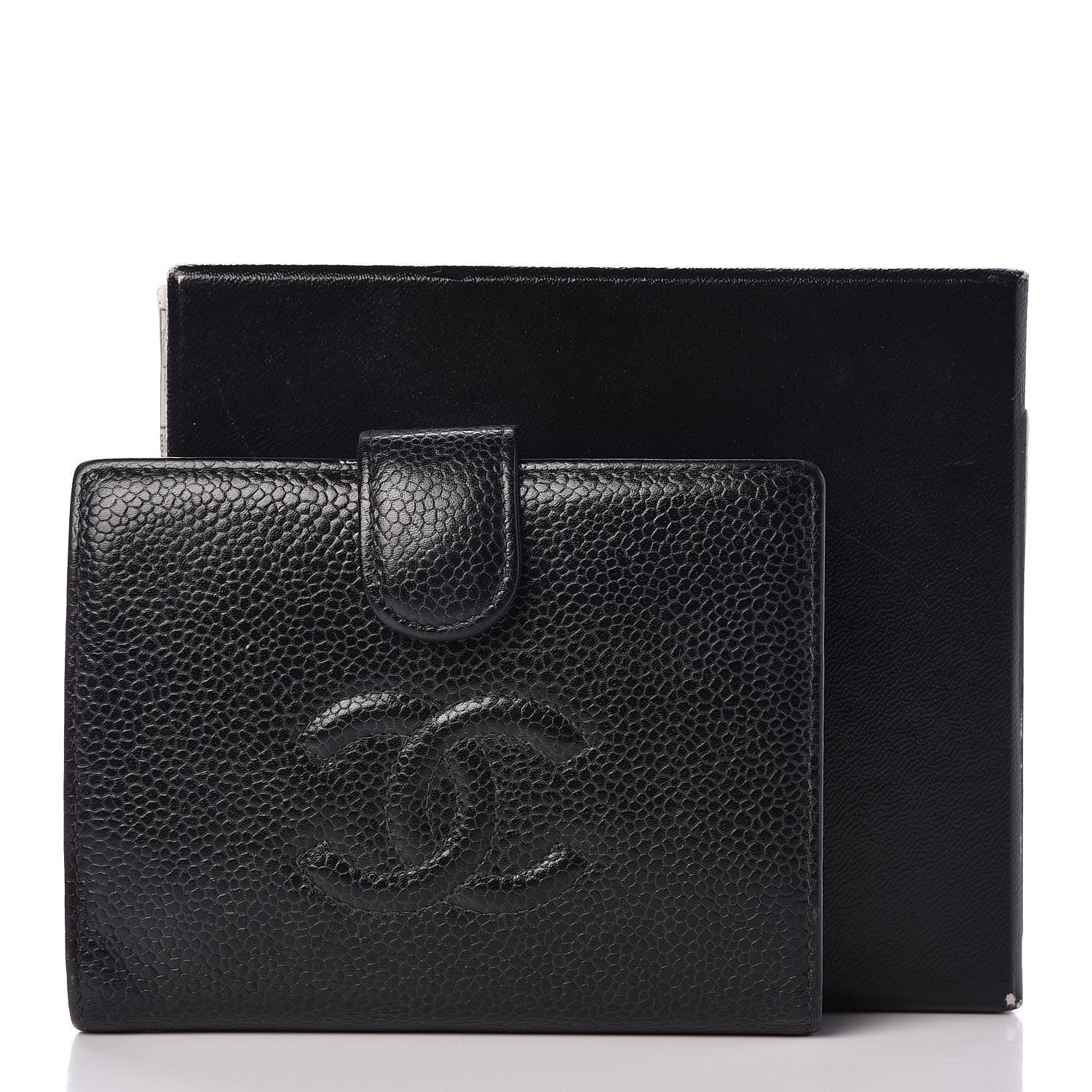 Chanel Caviar Timeless CC Compact French Wallet Black 15 of 15