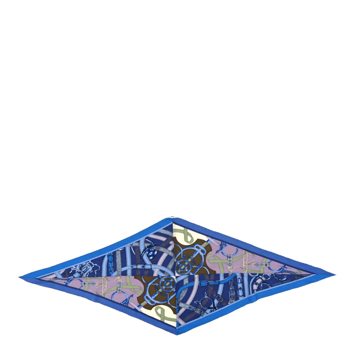 Cashmere Silk Patchwork Cavalcadour Losange Scarf