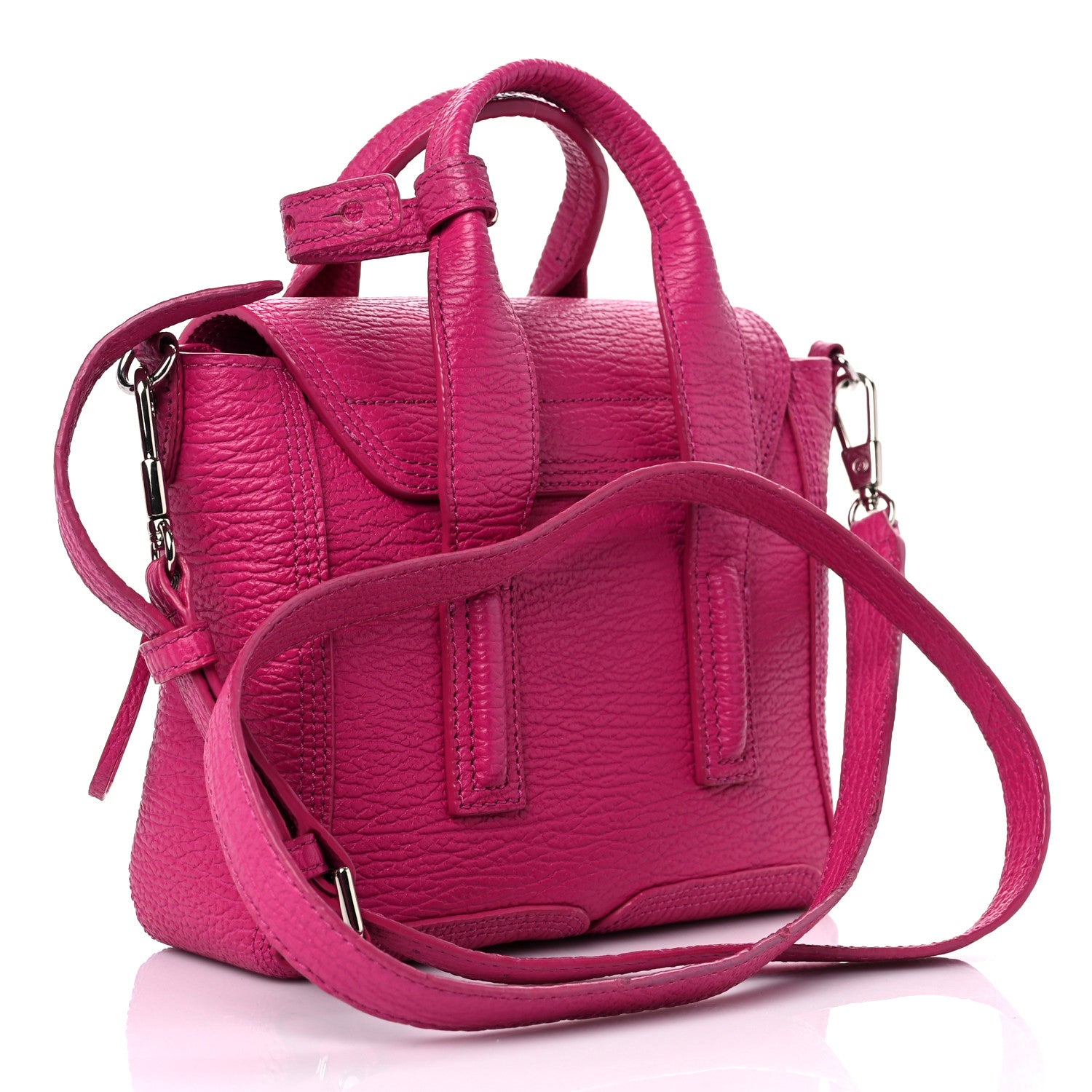 3.1 Phillip Lim Textured Calfskin Mini Pashli Satchel Bright Fuchsia 2 of 10