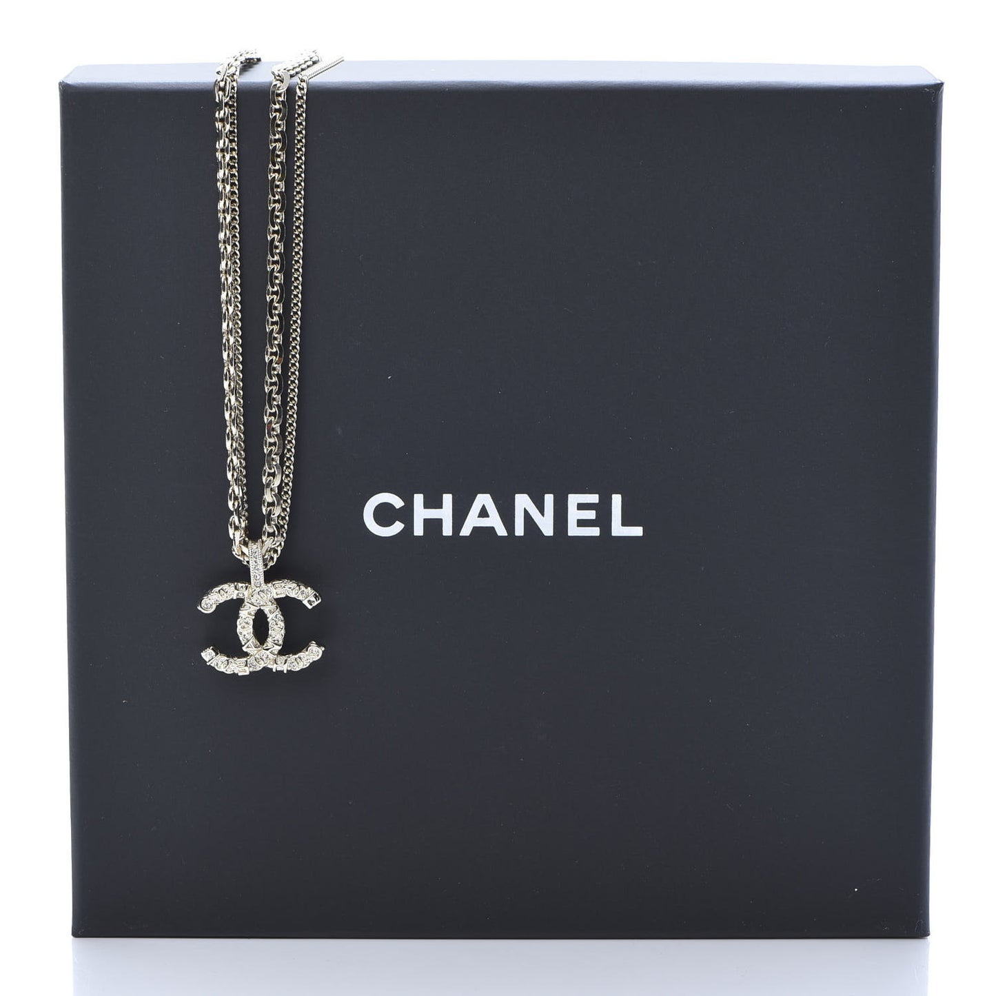 Crystal CC Multi Strand Chain Necklace Gold