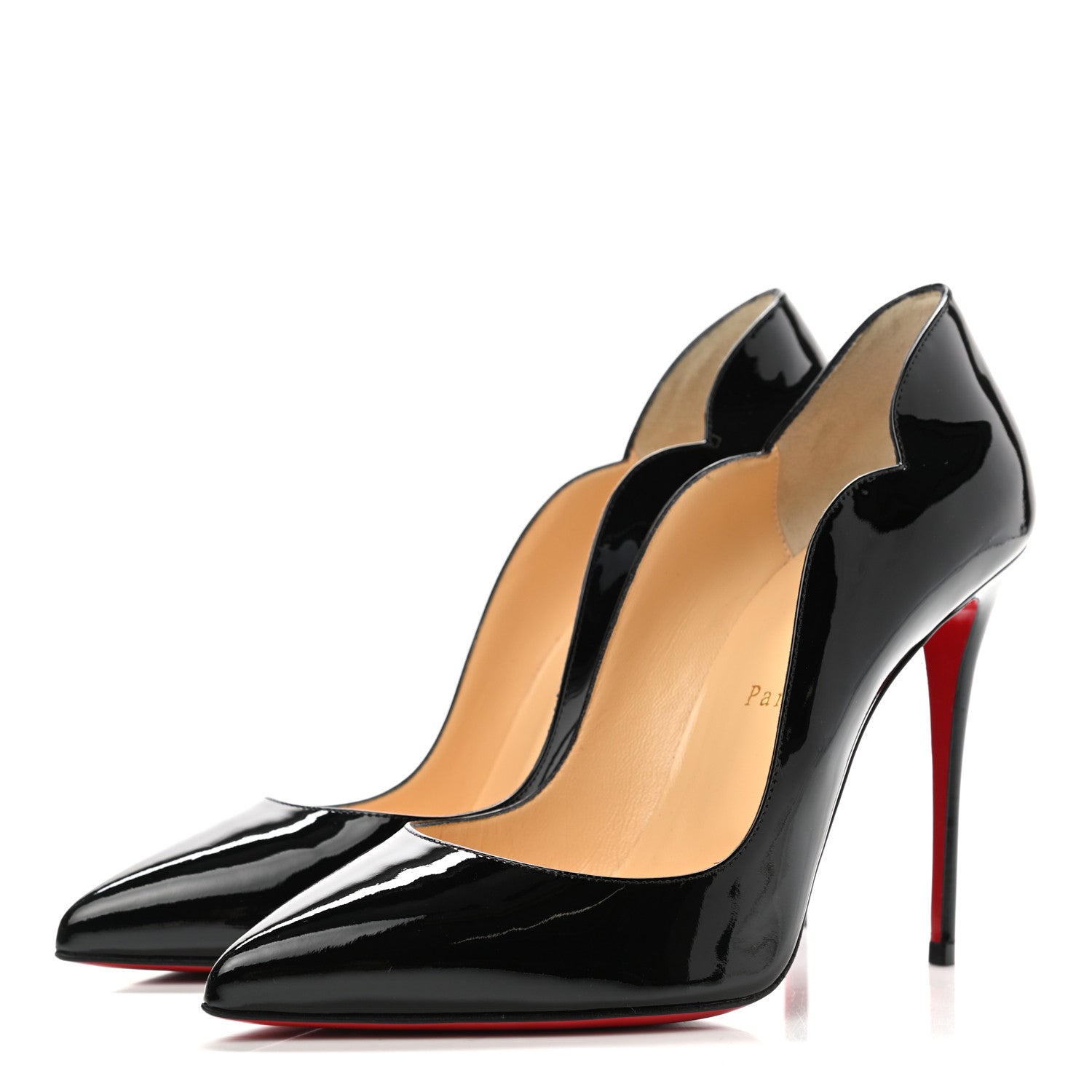 Christian Louboutin Patent Hot Chick 100 Pumps 39 Black 3 of 7