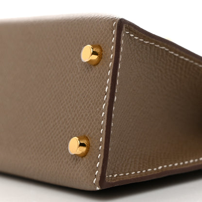 Hermes Epsom Mini Kelly Sellier 20 Etoupe 10 of 14