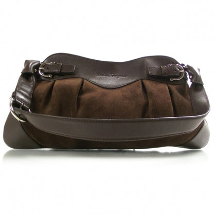 FASHIONPHILE SALVATOREFERRAGAMOSuedeSmallMarisaBrown 1 of 9