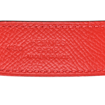 Hermes Swift Epsom 24mm Belt Strap 80 32 Rose Azalee Rouge De Coeur 3 of 6
