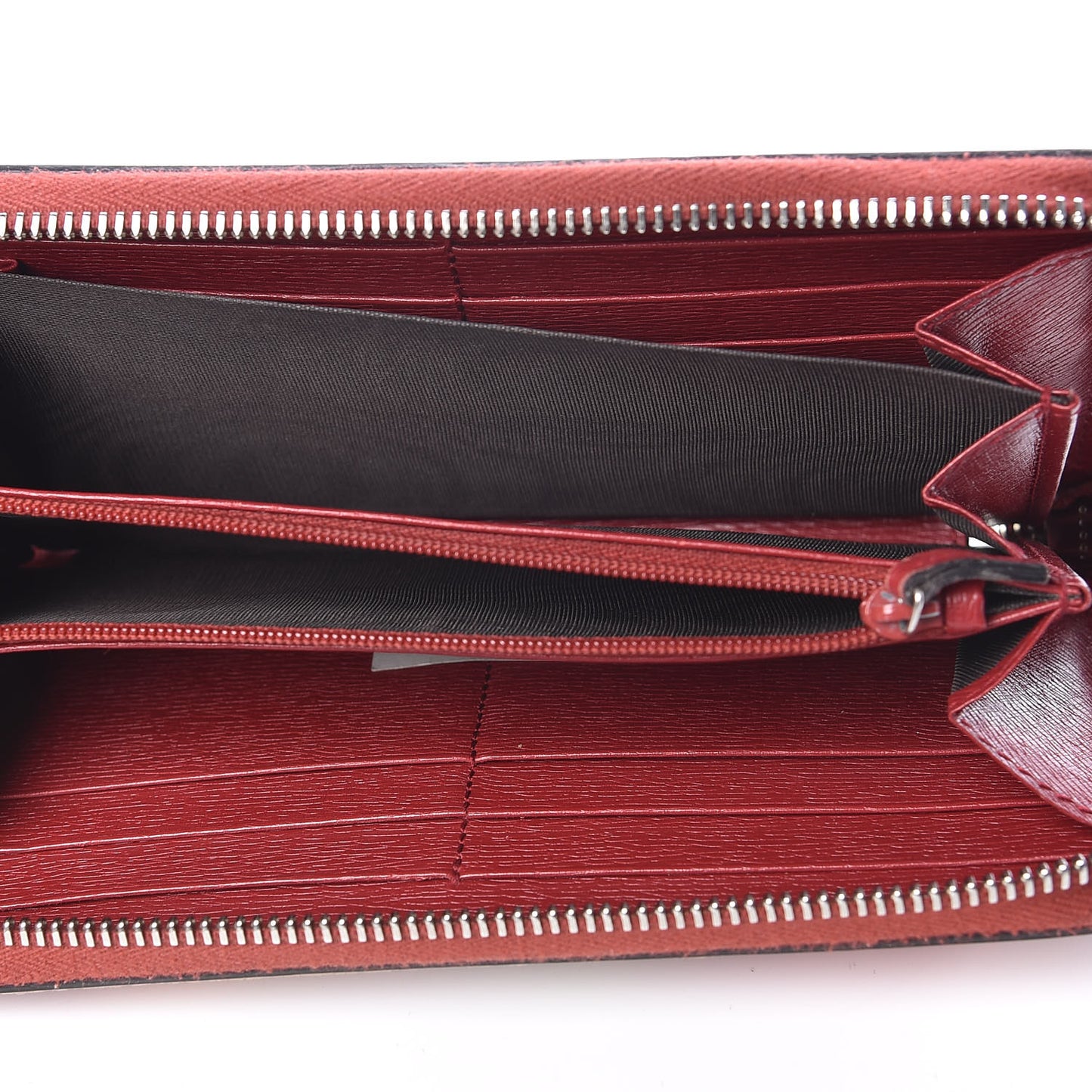 Shangai Calfskin Blooms Print Zip Around Wallet Romantic Cerise Multicolor