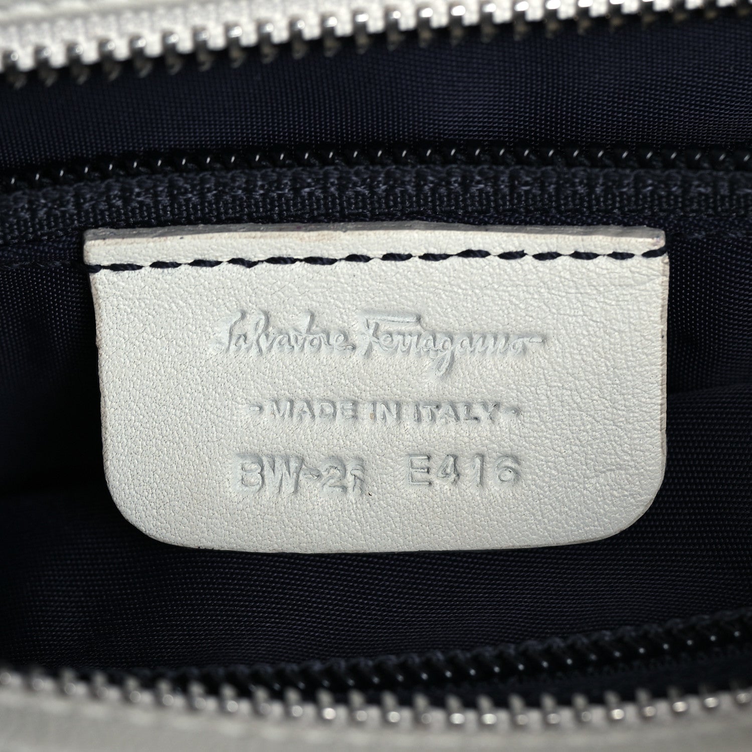 Salvatore Ferragamo Woven Nappa Sofia Satchel White Cream Teal Bright Blue 7 of 10