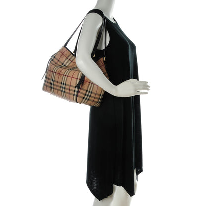 Burberry Haymarket Check Small Canterbury Tote Black 2 of 9