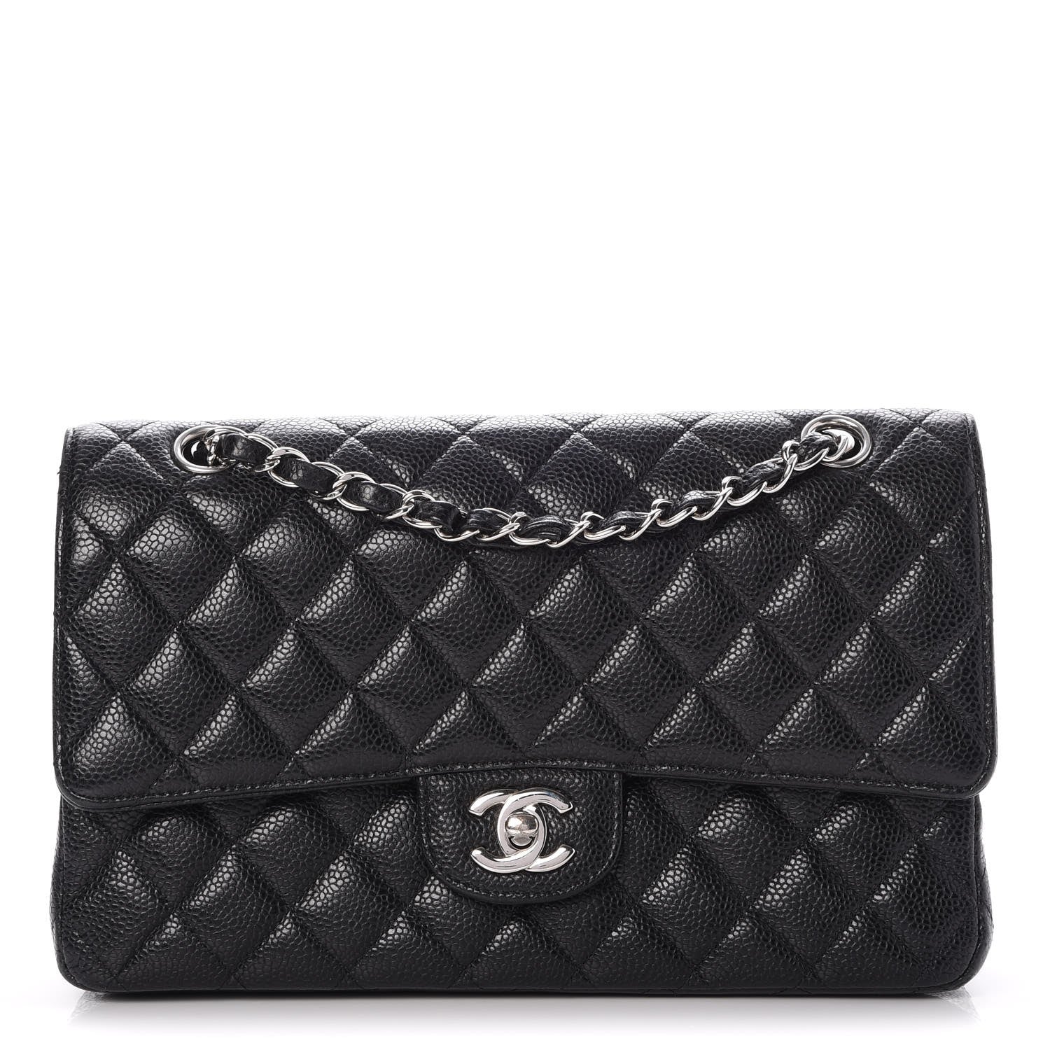 Chanel Caviar Quilted Medium Double Flap Black 1 of 8