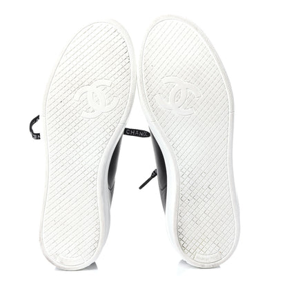 Chanel Calfskin CC Womens Sneakers 35.5 Black 7 of 10