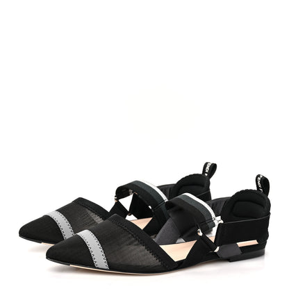 Fendi Technical Mesh Colibri Slingback Ballerina Flats 39 Black 3 of 7