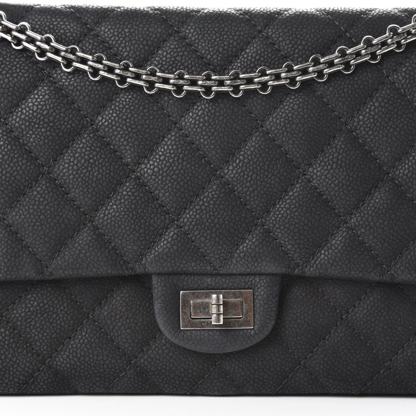 Iridescent Caviar Quilted 2.55 Reissue 226 Flap Black