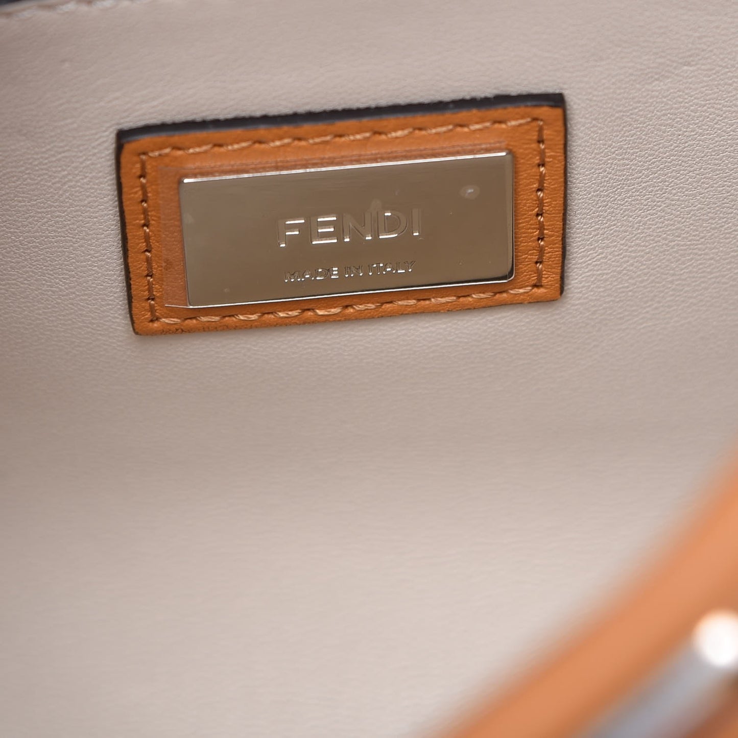 Vitello Seta Shiny Nappa Plexiglass Granite Medium Peekaboo Iconic Satchel Ginger Latte
