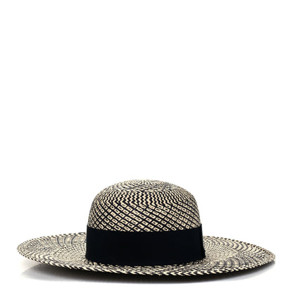 Hermes Straw Anouk Panama Hat 57 Natural Black 3 of 8