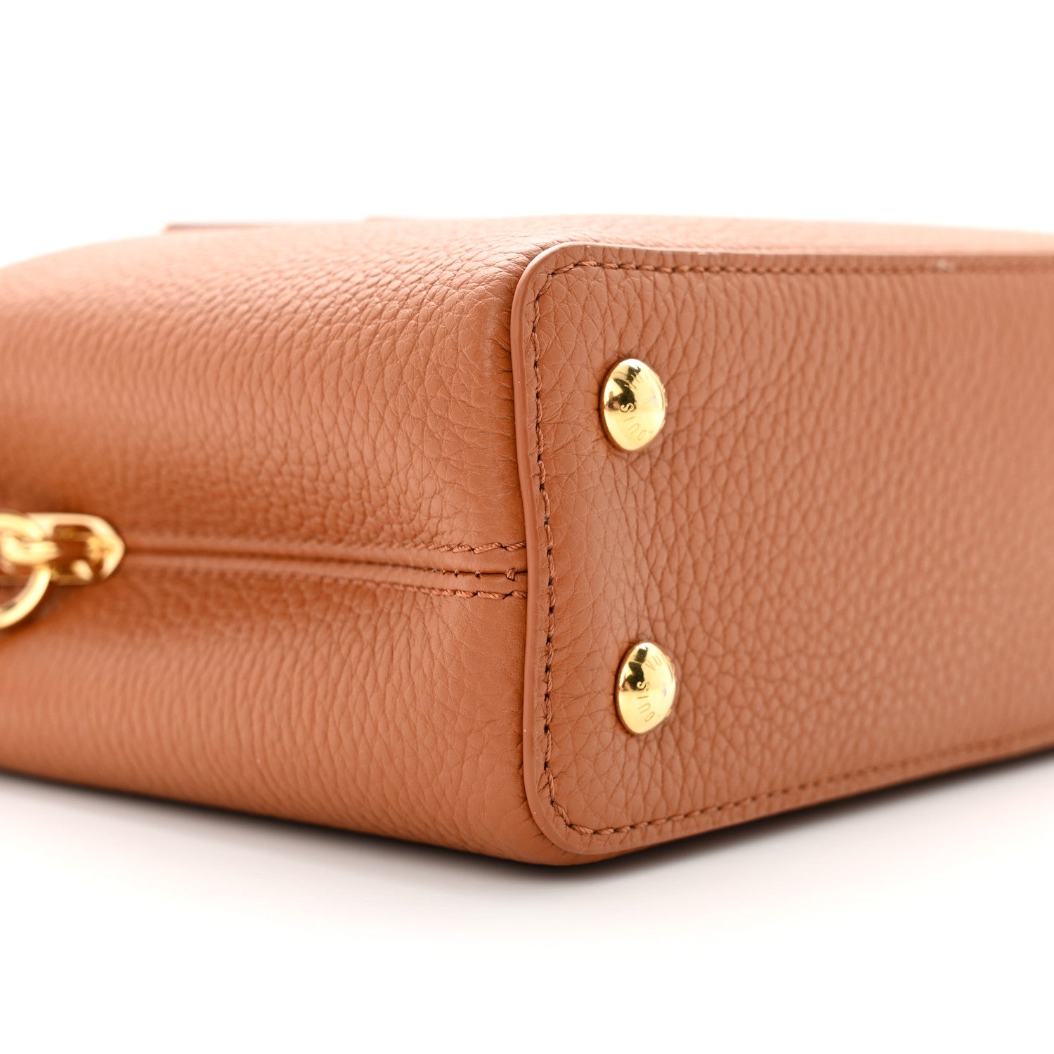 Louis Vuitton Taurillon Snakeskin Mini Capucines Caramel 8 of 16
