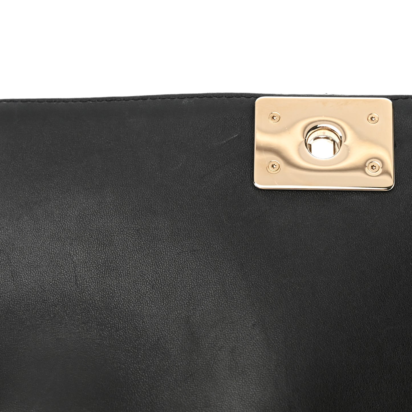 Lambskin Quilted Medium Boy Flap Black