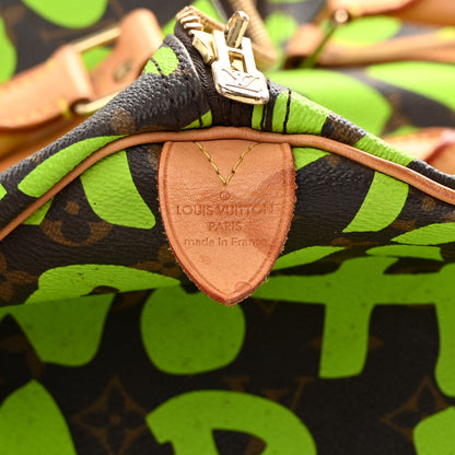 Louis Vuitton Monogram Graffiti Keepall 50 Green 5 of 17