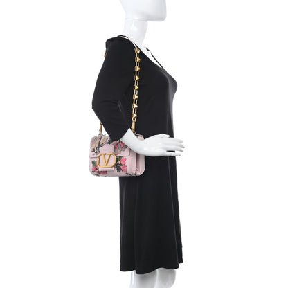 Valentino Garavani Calfskin Embroidered Stud Sign Shoulder Bag Rose Quartz Multicolor 2 of 12