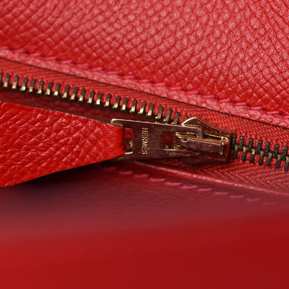 Hermes Epsom Kelly Sellier 28 Rouge Casaque 28 of 41