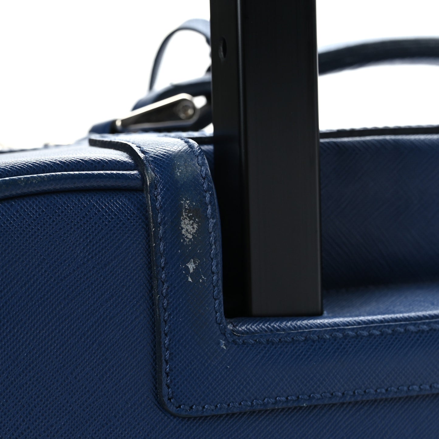 Saffiano Travel Trolley Luggage Bluette