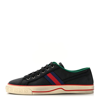 Gucci Canvas Web Womens 1977 Tennis Sneakers 42 Black 1 of 8