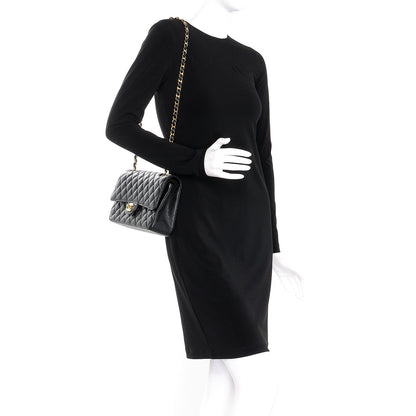 Chanel Caviar Quilted Medium Double Flap Black 2 of 9