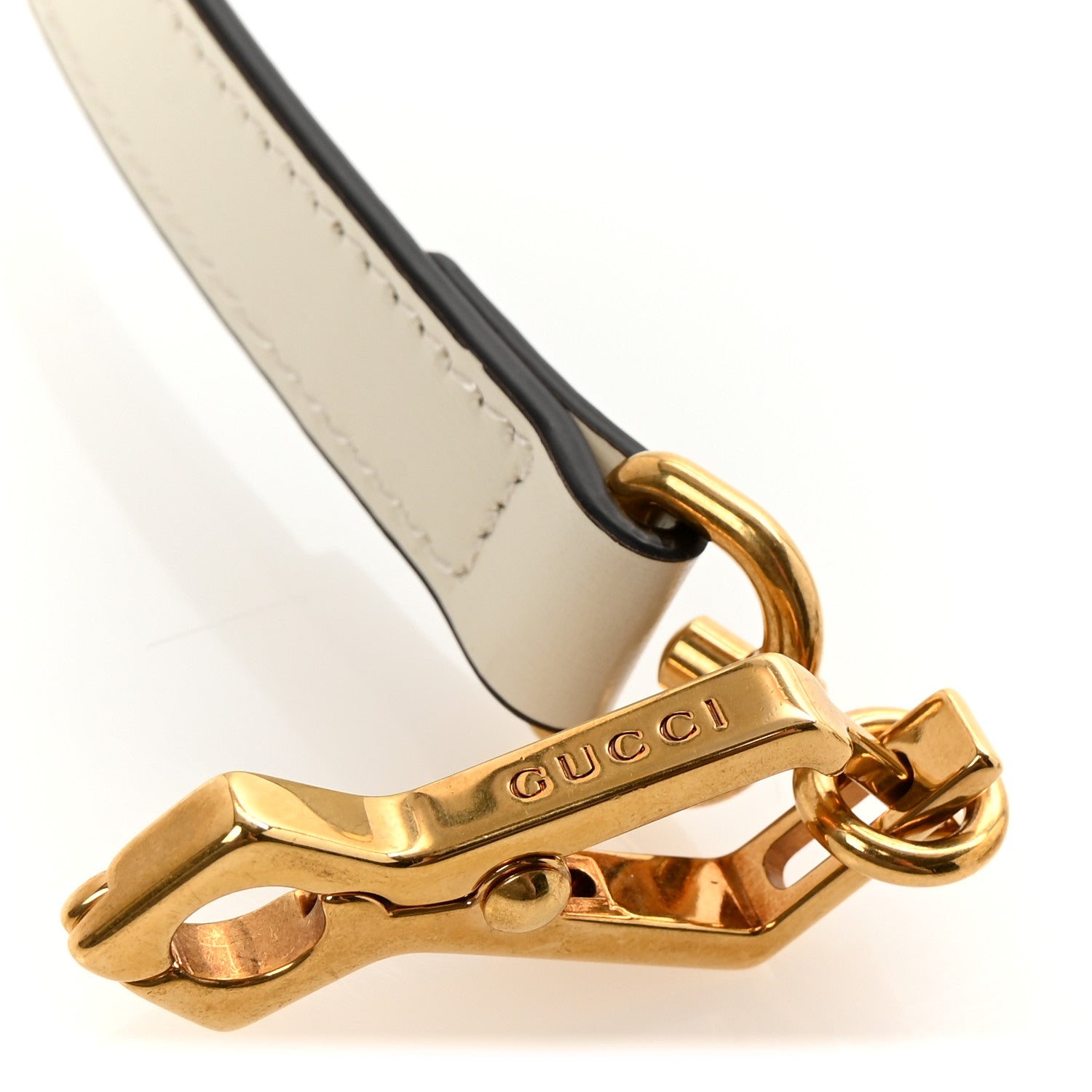 Gucci Calfskin 25mm Adjustable Shoulder Strap White 4 of 4