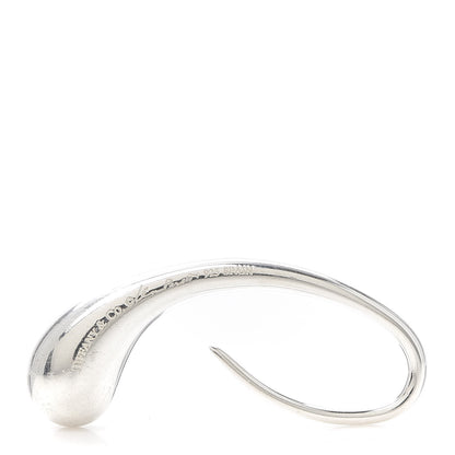 Tiffany Sterling Silver Elsa Peretti Teardrop Hoop Earrings 5 of 5