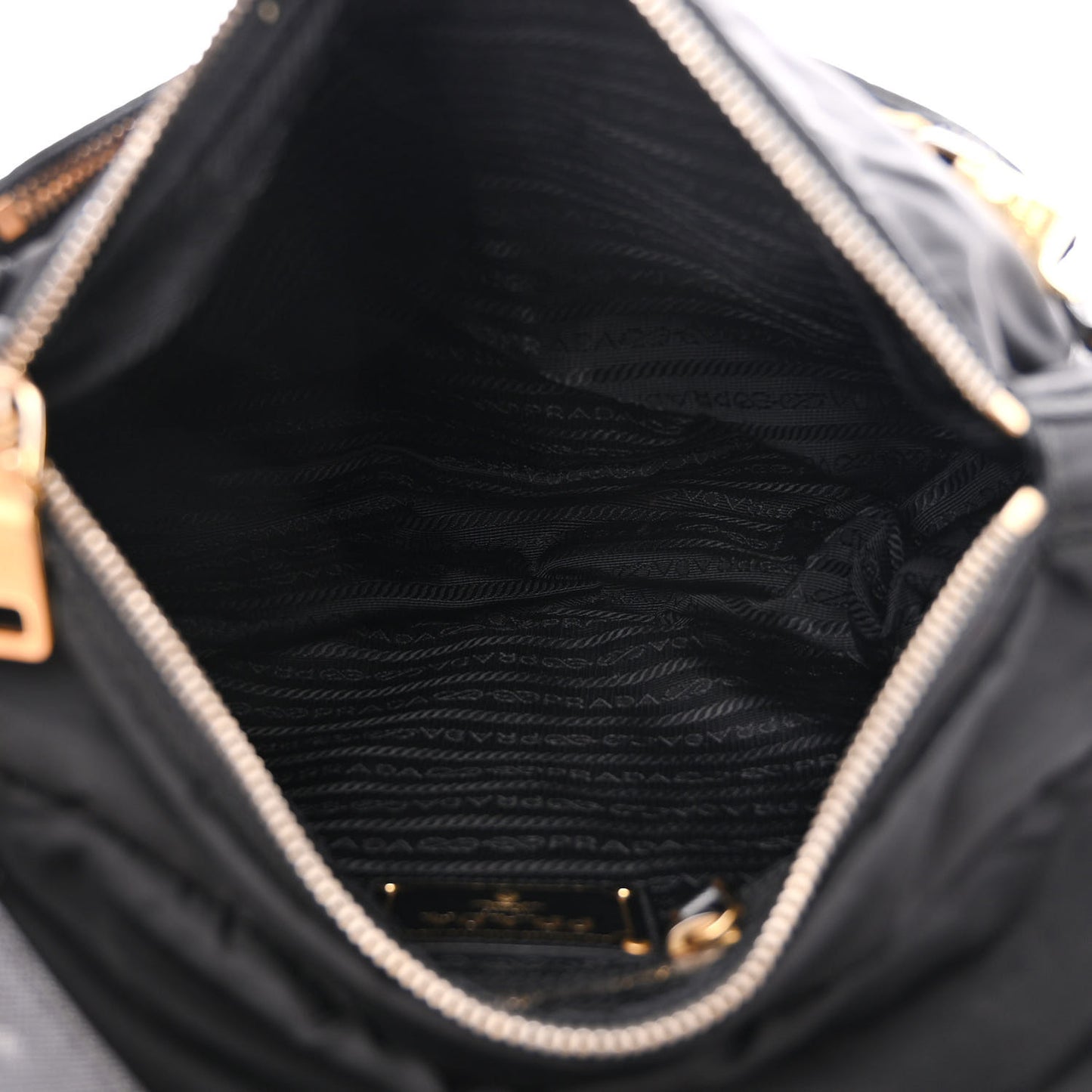 Tessuto Nylon Saffiano Messenger Bag Black