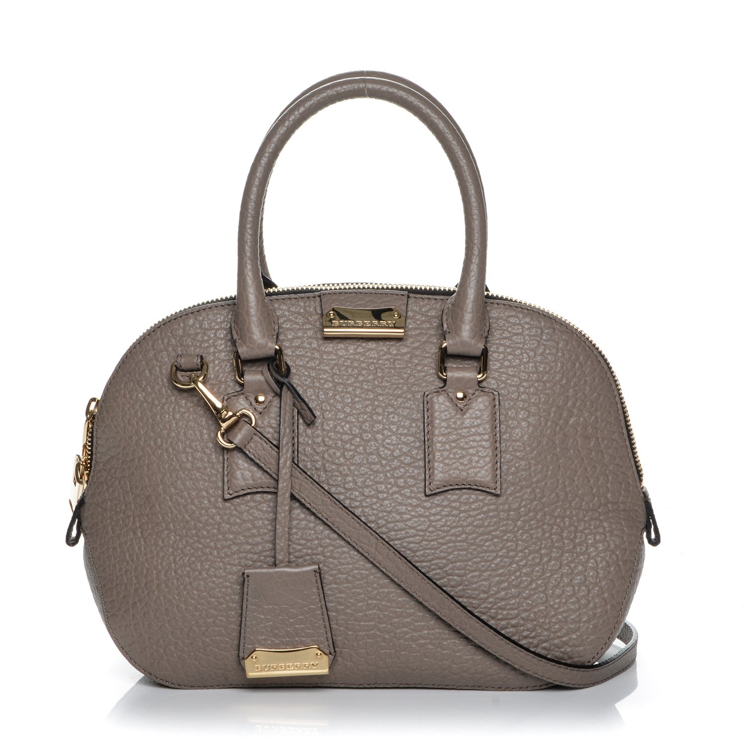 Burberry Heritage Grain Small Orchard Bowling Bag Pale Taupe 1 of 8