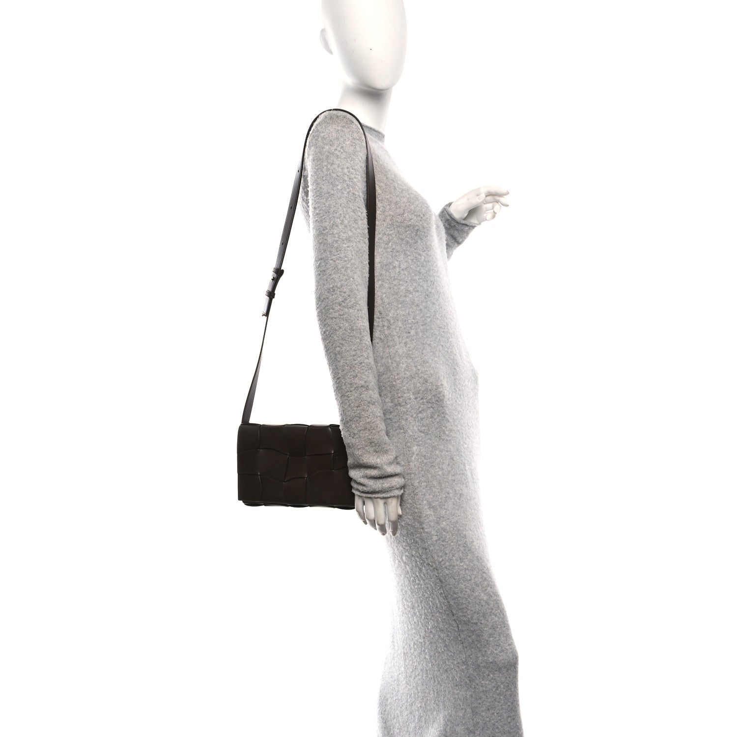 Bottega Veneta Lambskin Maxi Urban Wave Intrecciato Cassette Crossbody Bag Light Brown 2 of 11