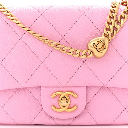 Chanel Caviar Quilted Mini Sweetheart Flap Lilac 8 of 11