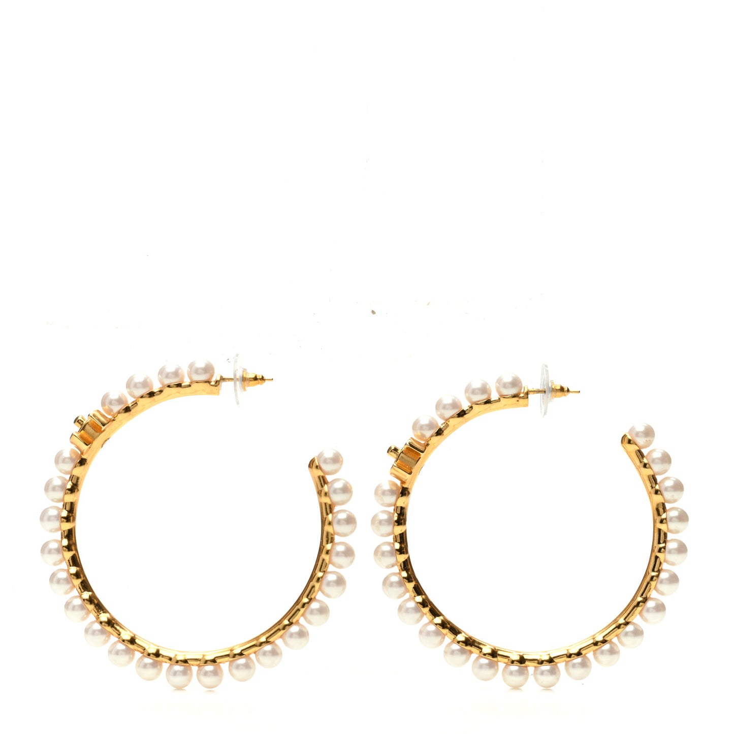 Pearl CC More Is More Hoop Earrings Gold