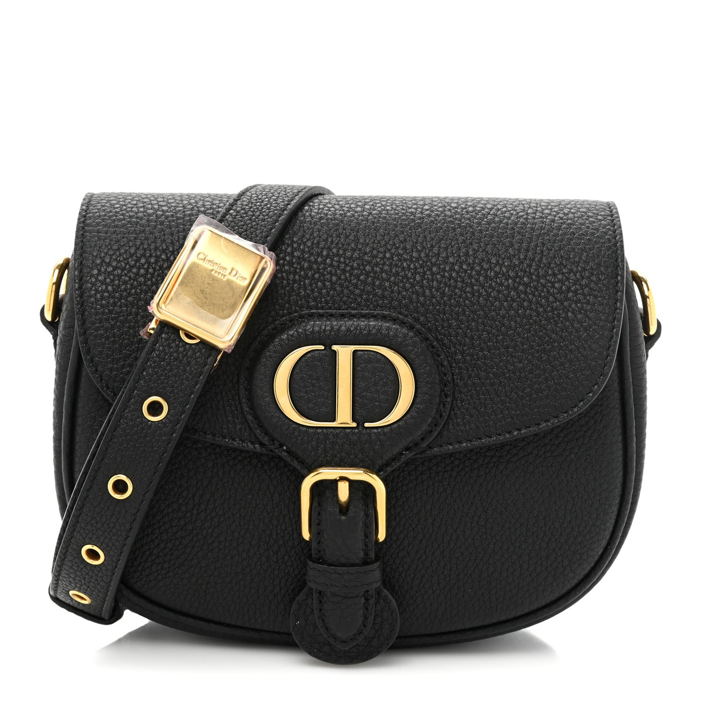 Grained Calfskin Small Bobby Flap Black