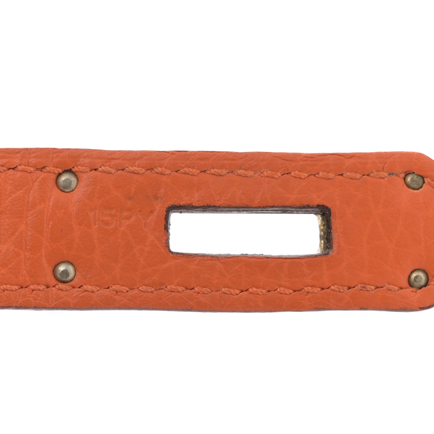 Hermes Taurillon Clemence Jypsiere 28 Orange 7 of 12