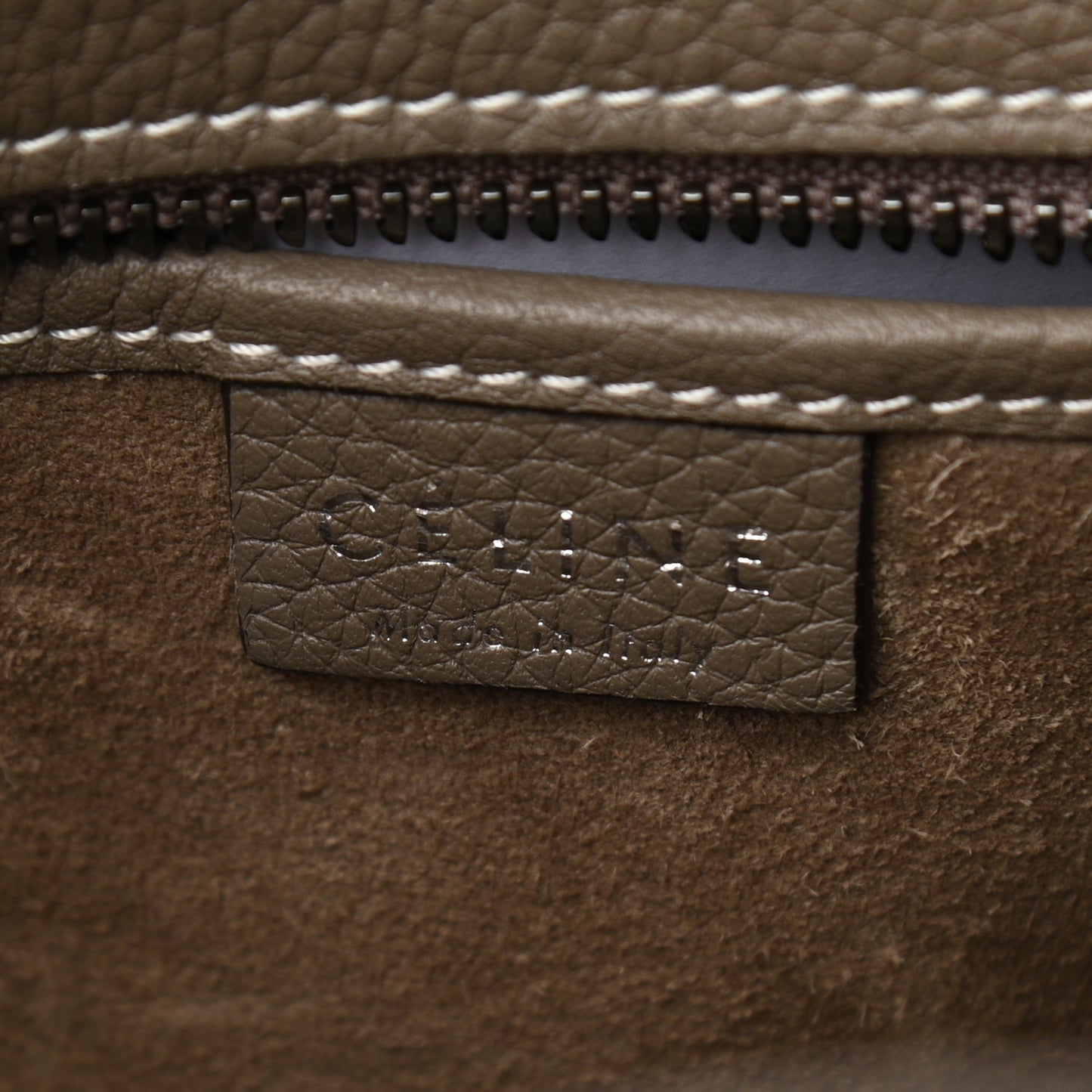 Drummed Calfskin Nano Luggage Souris