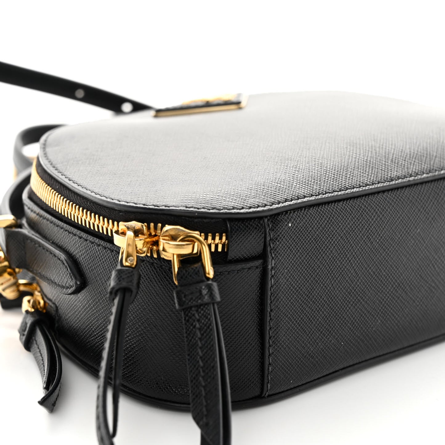 Saffiano Lux Odette Crossbody Black