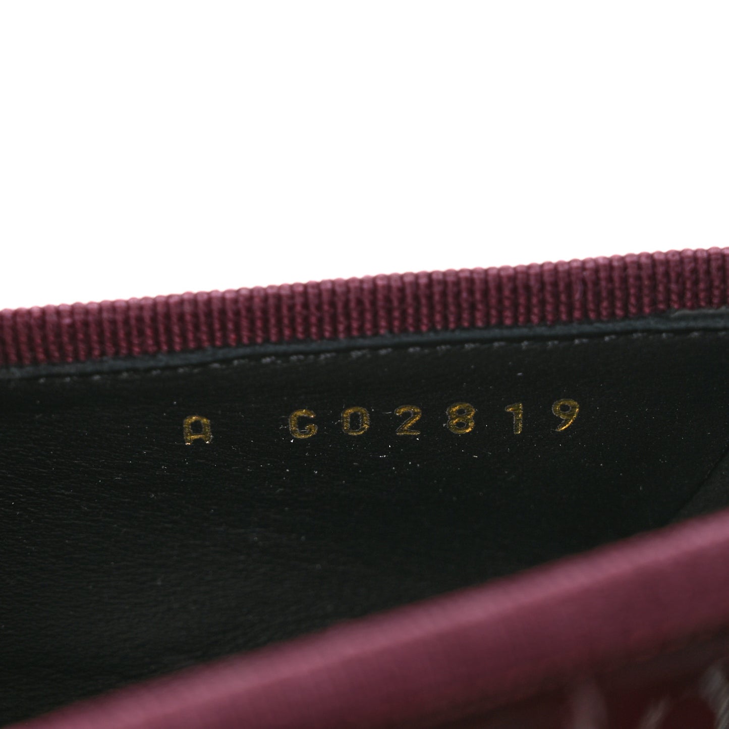 Crocodile Embossed Patent Calfskin Cap Toe CC Ballerina Flats 37.5 Dark Burgundy Black