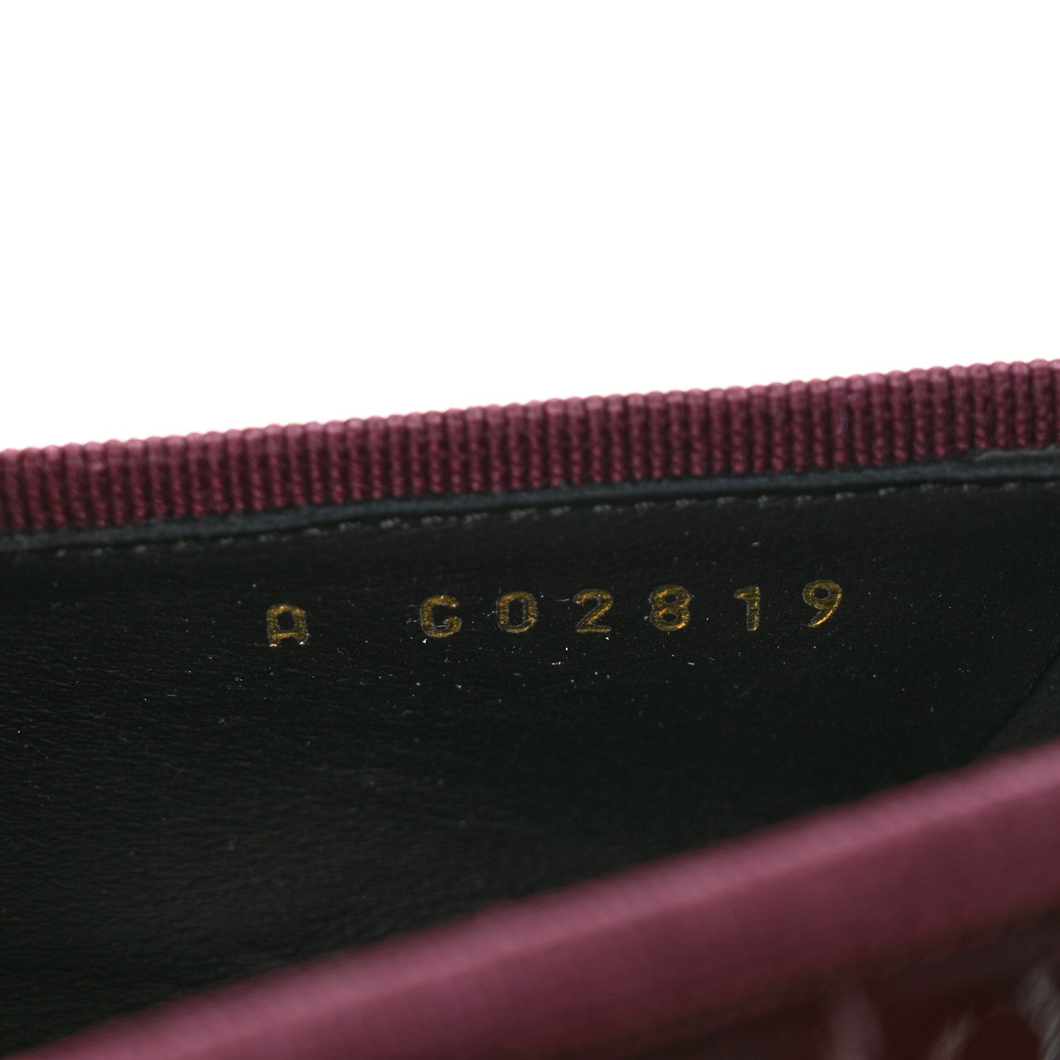 Chanel Crocodile Embossed Patent Calfskin Cap Toe CC Ballerina Flats 37.5 Dark Burgundy Black 9 of 10