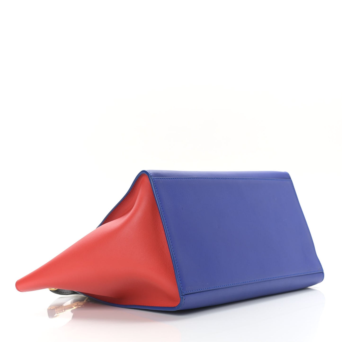 Smooth Calfskin Medium Tri-Color Trapeze Black
