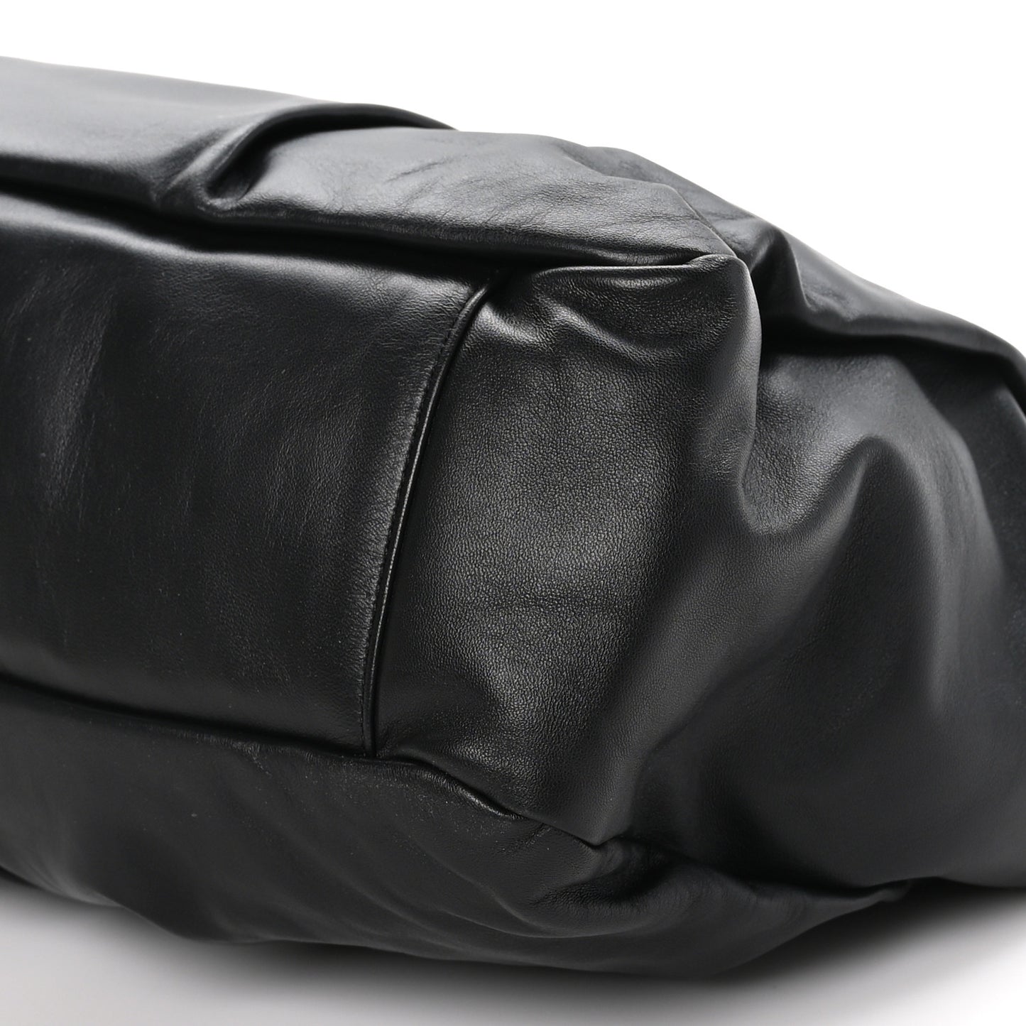 Lambskin Wave Frame Clutch Black