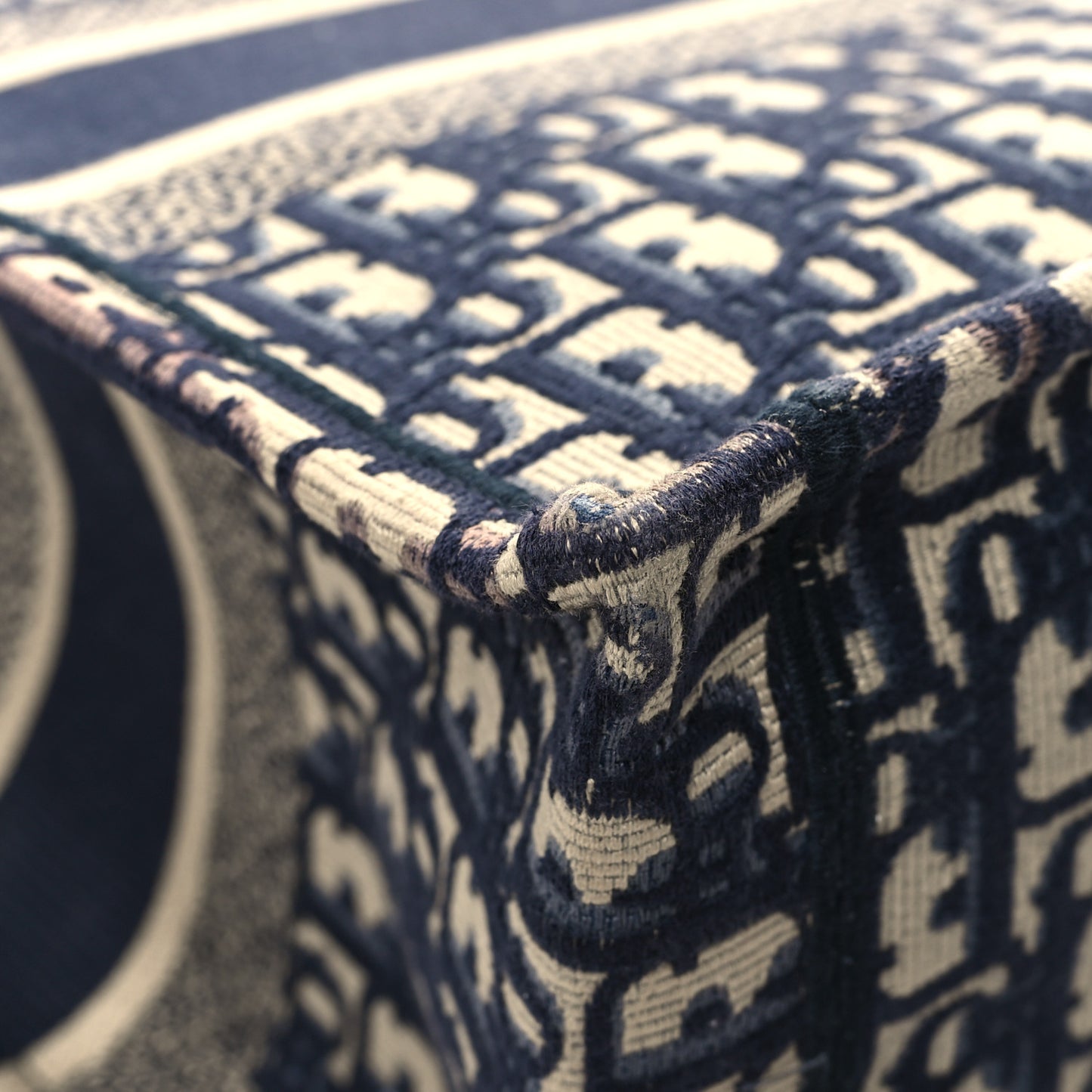 Oblique Medium Book Tote Blue Multicolor