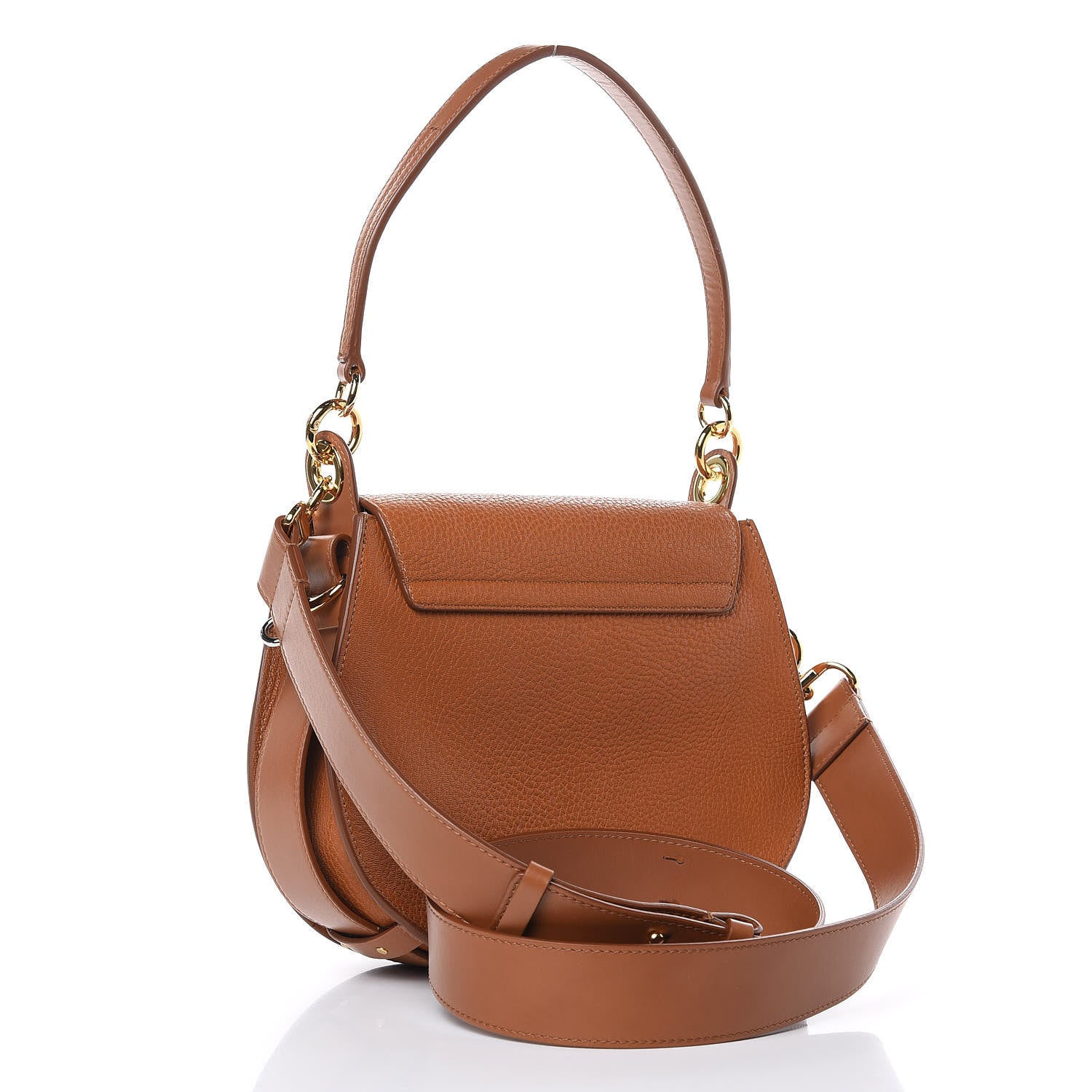 Chloe Grained Calfskin Large Tess Bag Caramel 3 of 8