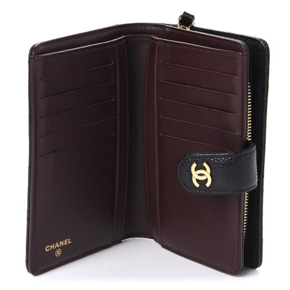 Chanel Caviar Quilted Zipped Pocket Wallet Black 5 of 9