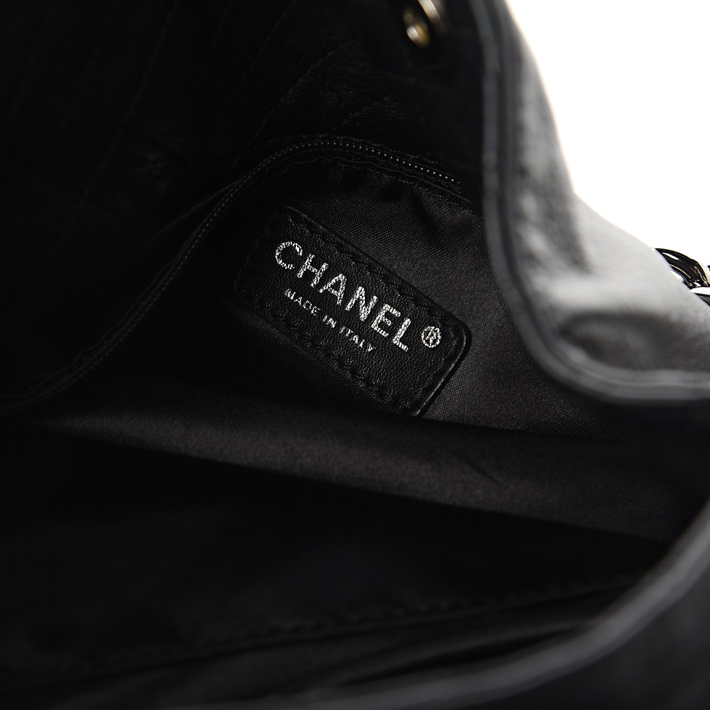 Lambskin Large Soft and Chain Hobo Black