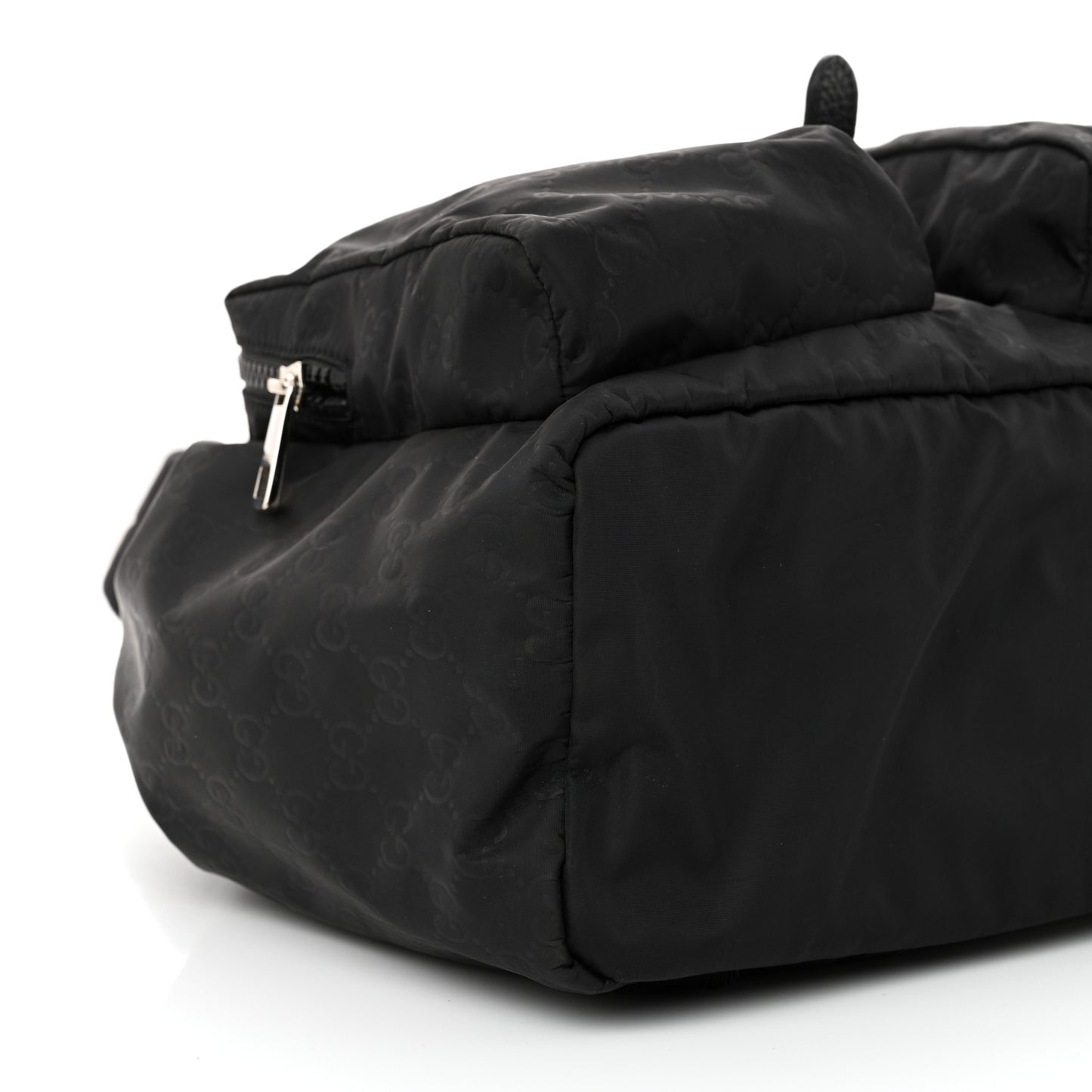 Nylon Monogram Medium Light Single Buckle Backpack Black