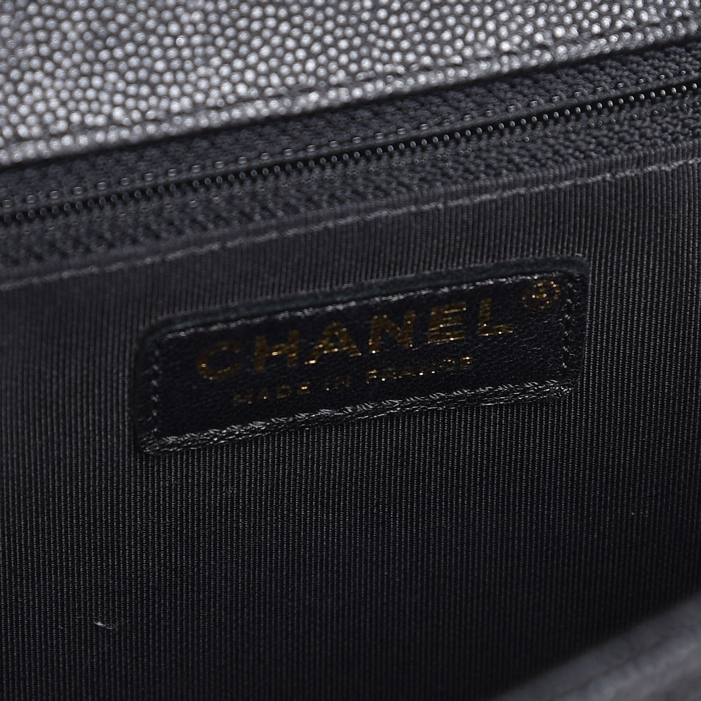 Caviar Quilted Large Boy Flap Black